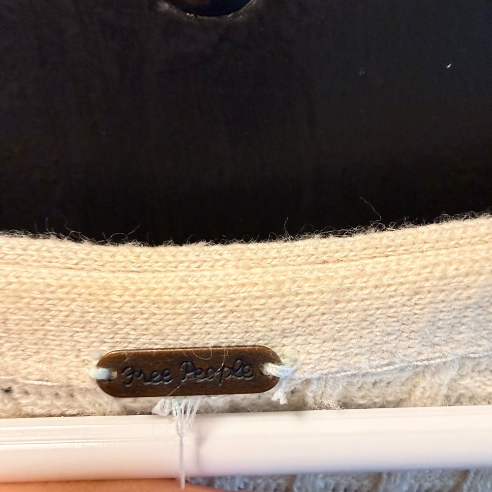 Free People Cream Stripe Knit Sweater - Picture 2 of 7
